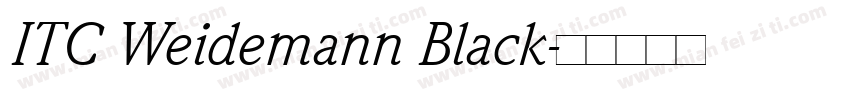 ITC Weidemann Black字体转换